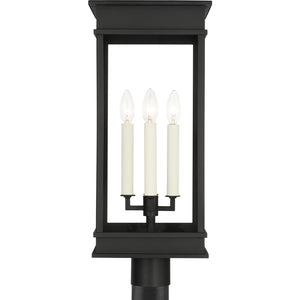 Cupertino Large Post Lantern Textured Black - Visual Comfort Outdoor Lighting