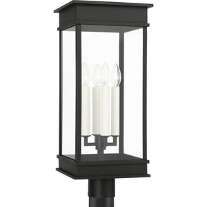 Cupertino Large Post Lantern Textured Black - Visual Comfort Outdoor Lighting
