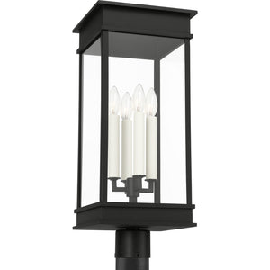 Cupertino Large Post Lantern Textured Black - Visual Comfort Outdoor Lighting
