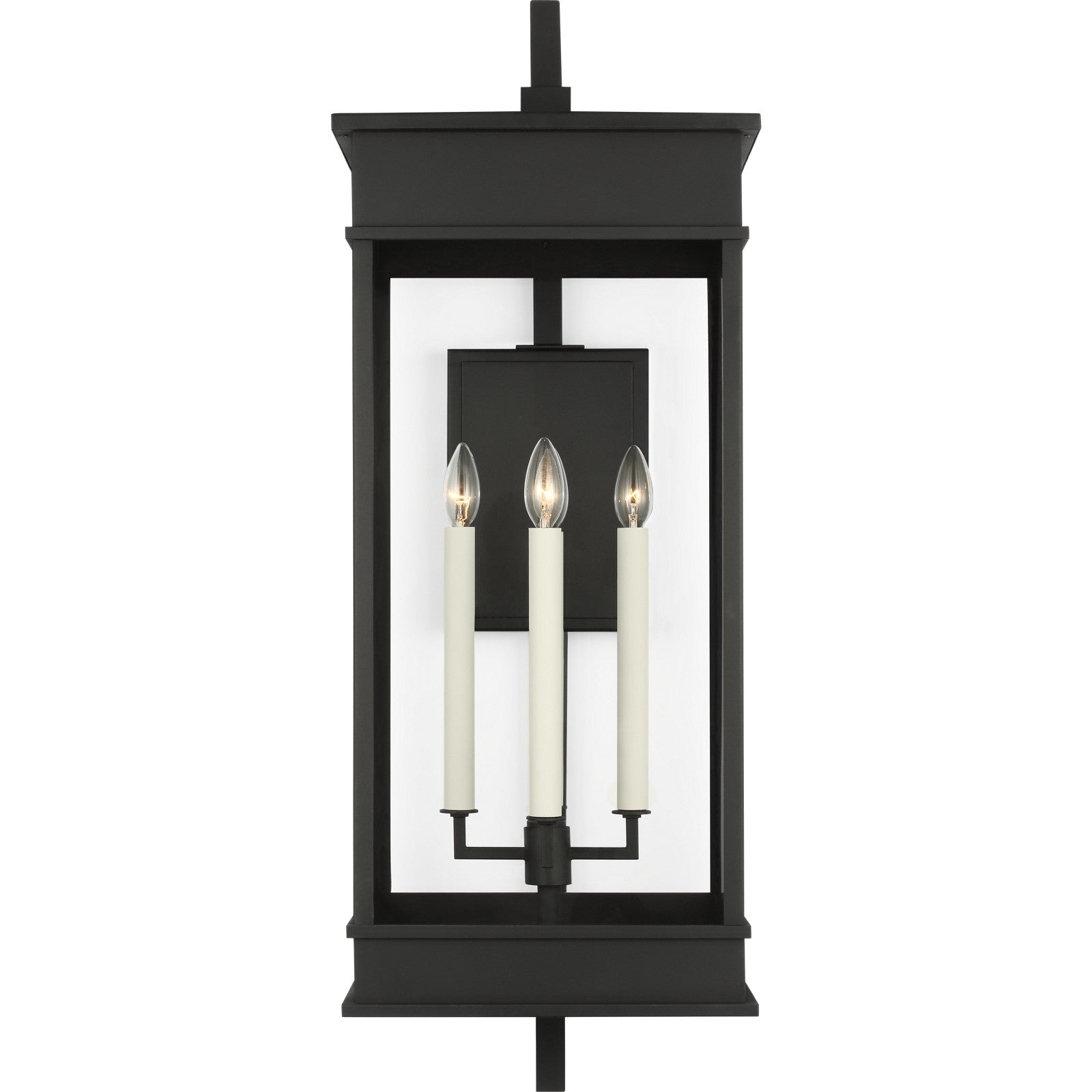 Cupertino Extra Large Bracket Wall Lantern Textured Black - Visual Comfort Outdoor Lighting