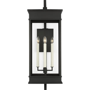 Cupertino Extra Large Bracket Wall Lantern Textured Black - Visual Comfort Outdoor Lighting