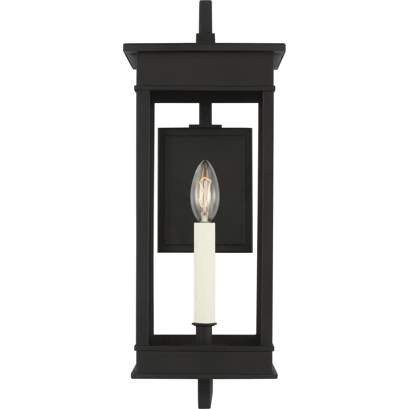 Cupertino Medium Bracket Wall Lantern Textured Black - Visual Comfort Outdoor Lighting