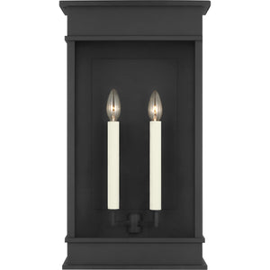 Cupertino Large Wall Lantern Textured Black - Visual Comfort Outdoor Lighting