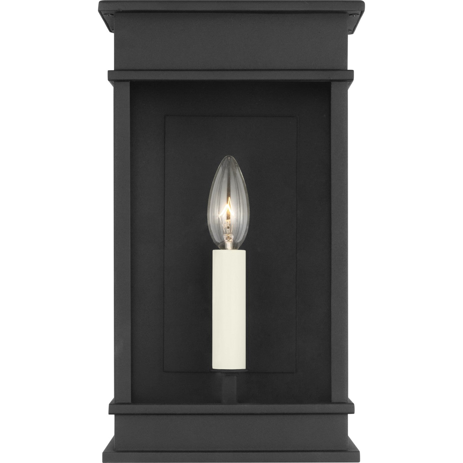 Cupertino Small Wall Lantern Textured Black - Visual Comfort Outdoor Lighting