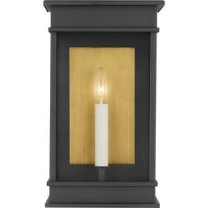 Cupertino Medium Wall Lantern Textured Black - Visual Comfort Outdoor Lighting