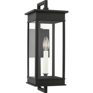 Cupertino Medium Bracket Wall Lantern Textured Black - Visual Comfort Outdoor Lighting