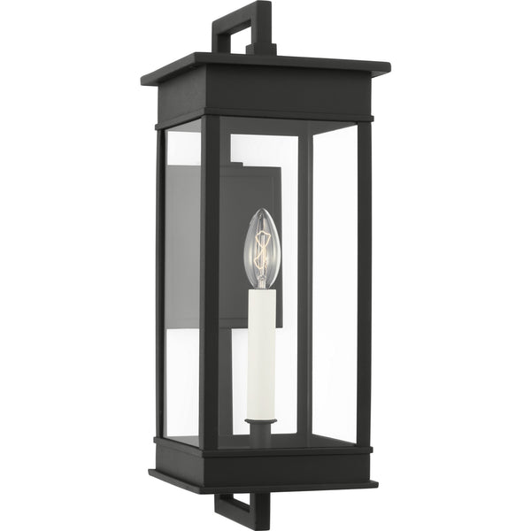 Cupertino Medium Bracket Wall Lantern Textured Black - Visual Comfort Outdoor Lighting