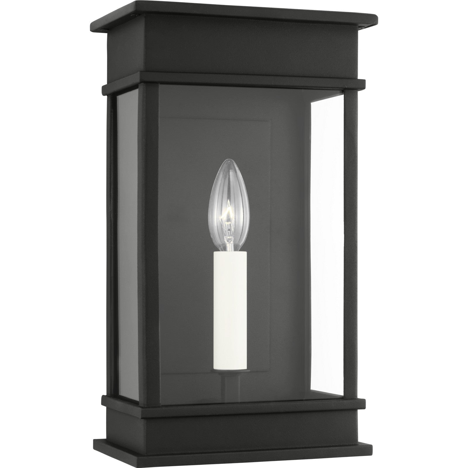 Cupertino Small Wall Lantern Textured Black - Visual Comfort Outdoor Lighting