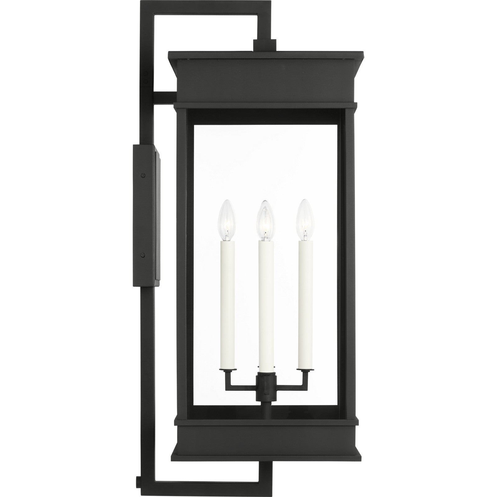 Cupertino Extra Large Bracket Wall Lantern Textured Black - Visual Comfort Outdoor Lighting