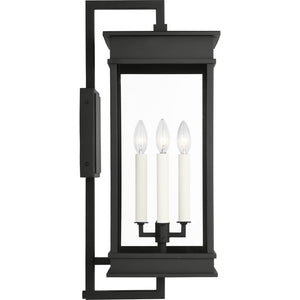 Cupertino Large Bracket Wall Lantern Textured Black - Visual Comfort Outdoor Lighting