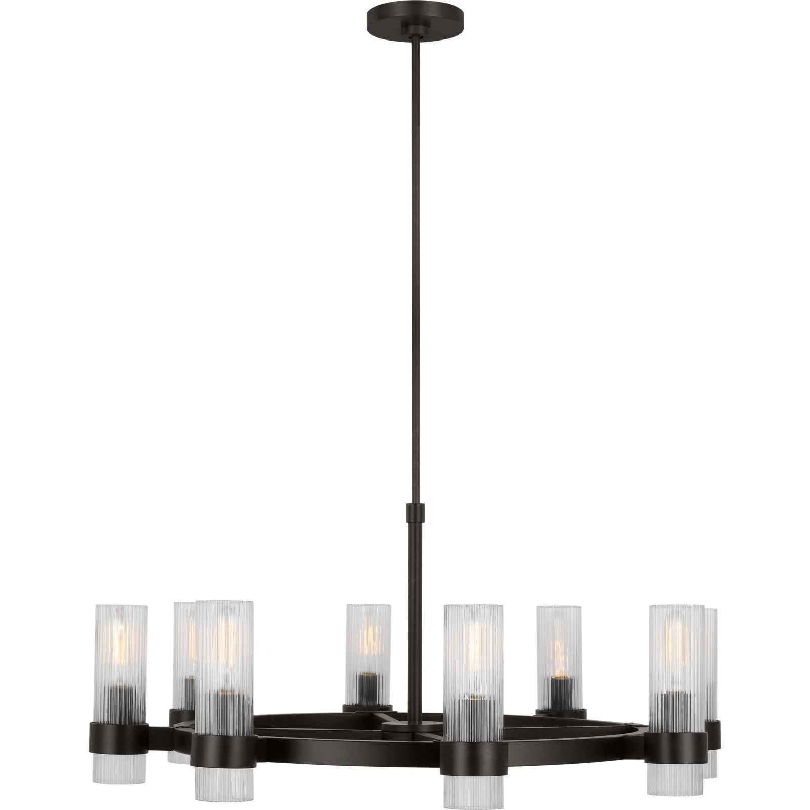 Geneva Medium Chandelier in Polished Nickel - Visual Comfort Ceiling Lights