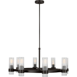 Geneva Medium Chandelier in Polished Nickel - Visual Comfort Ceiling Lights