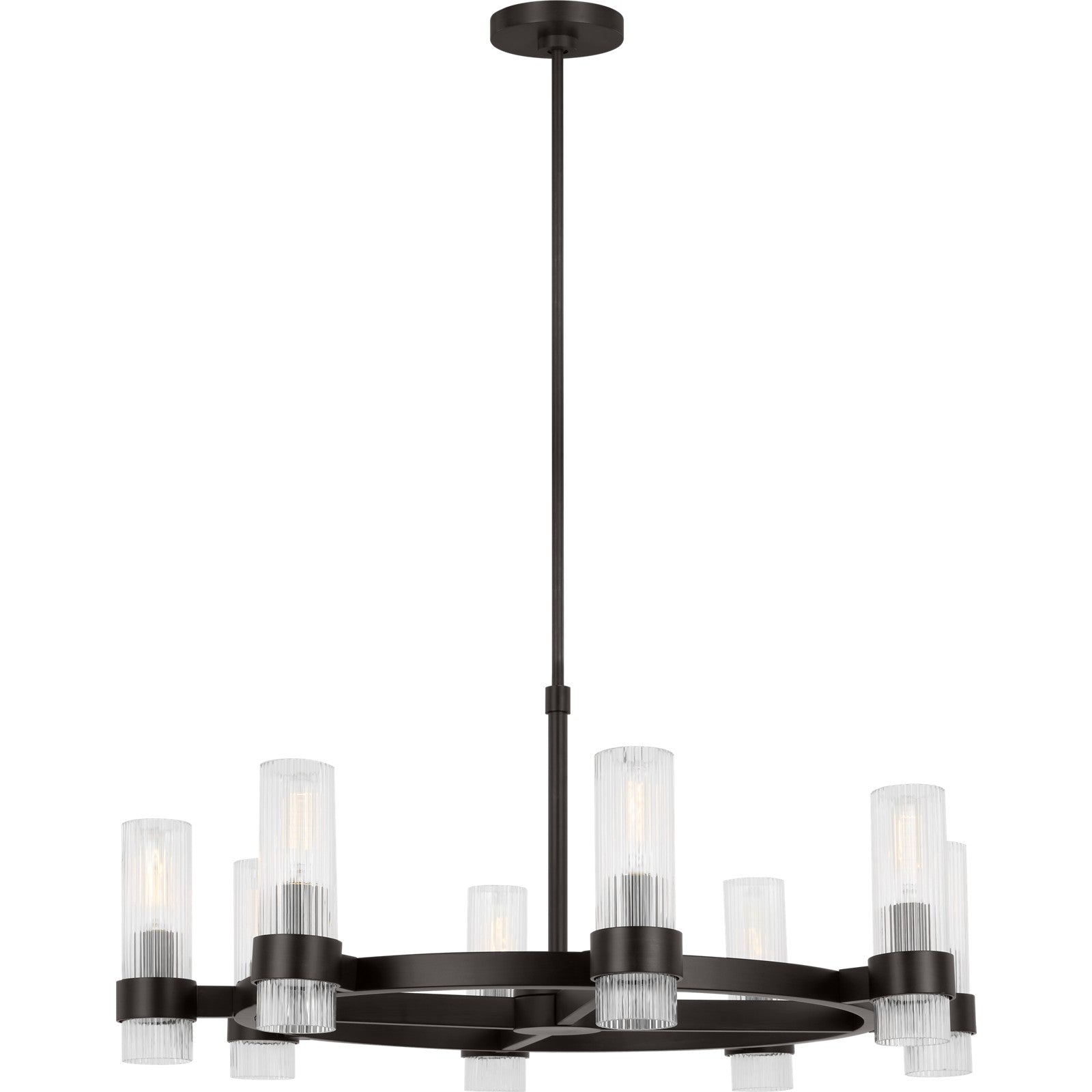 Geneva Medium Chandelier in Polished Nickel - Visual Comfort Ceiling Lights