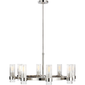Geneva Medium Chandelier in Polished Nickel - Visual Comfort Ceiling Lights