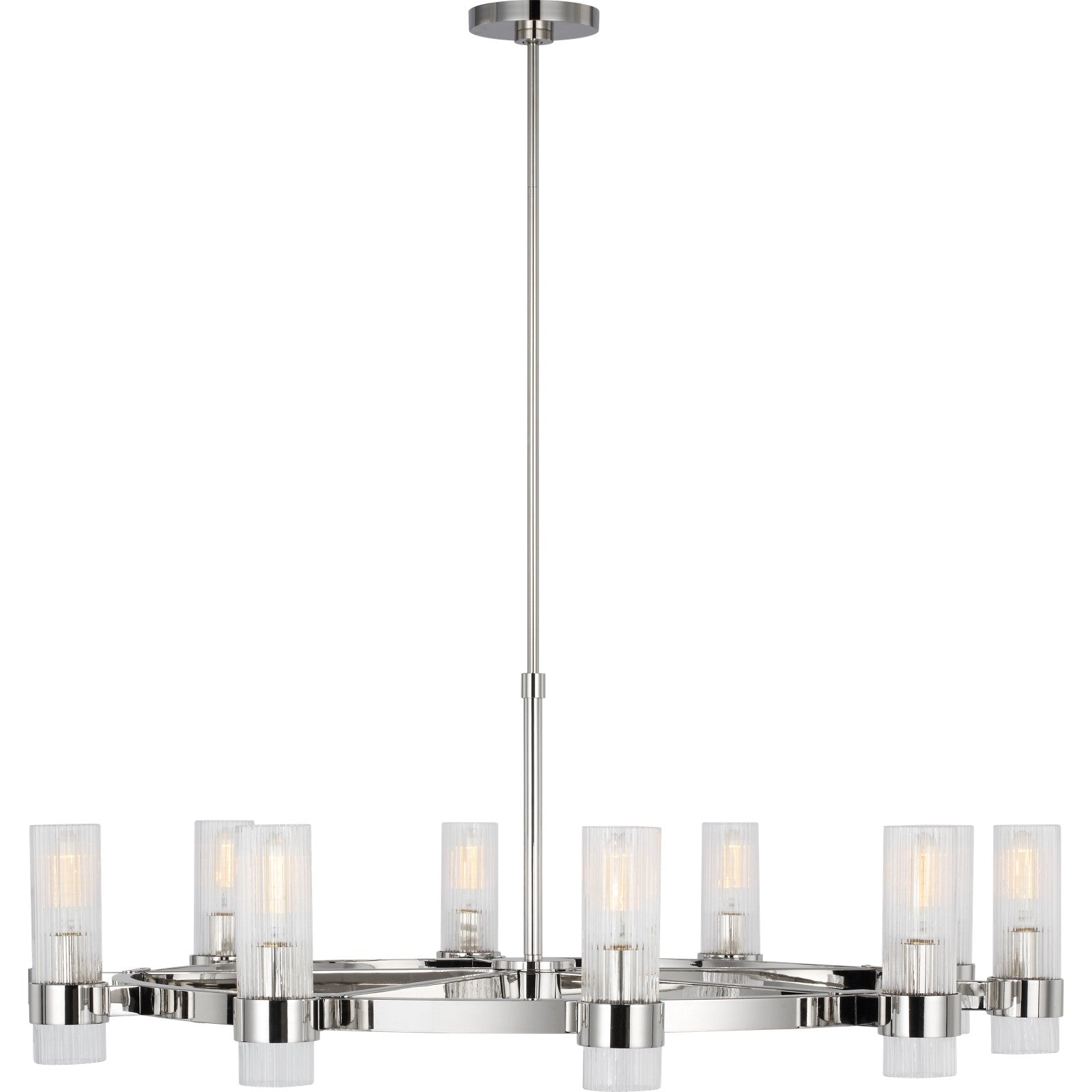 Geneva Large Chandelier Burnished Brass - Visual Comfort Ceiling Lights