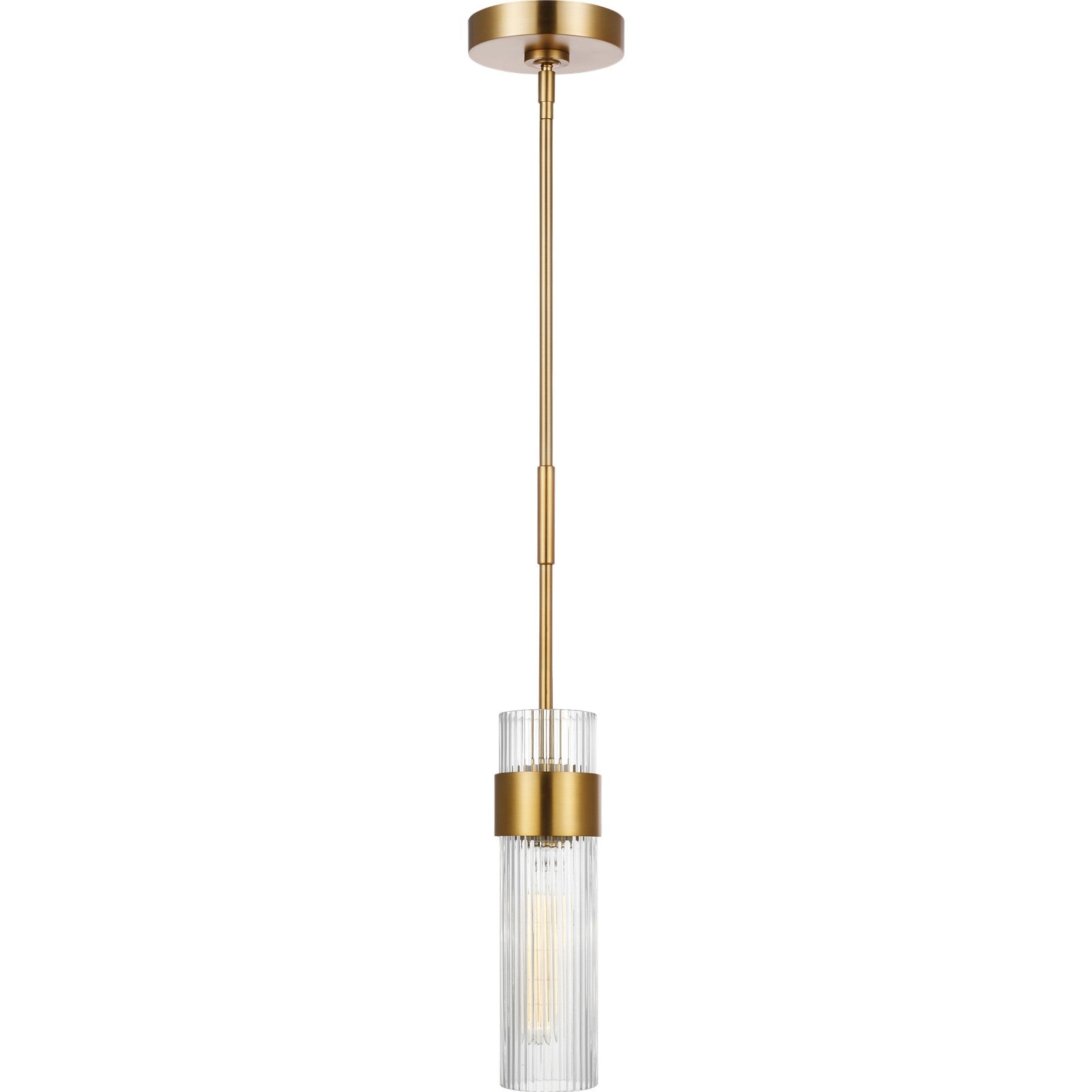 Geneva Medium Pendant in Burnished Brass - Visual Comfort Ceiling Lights