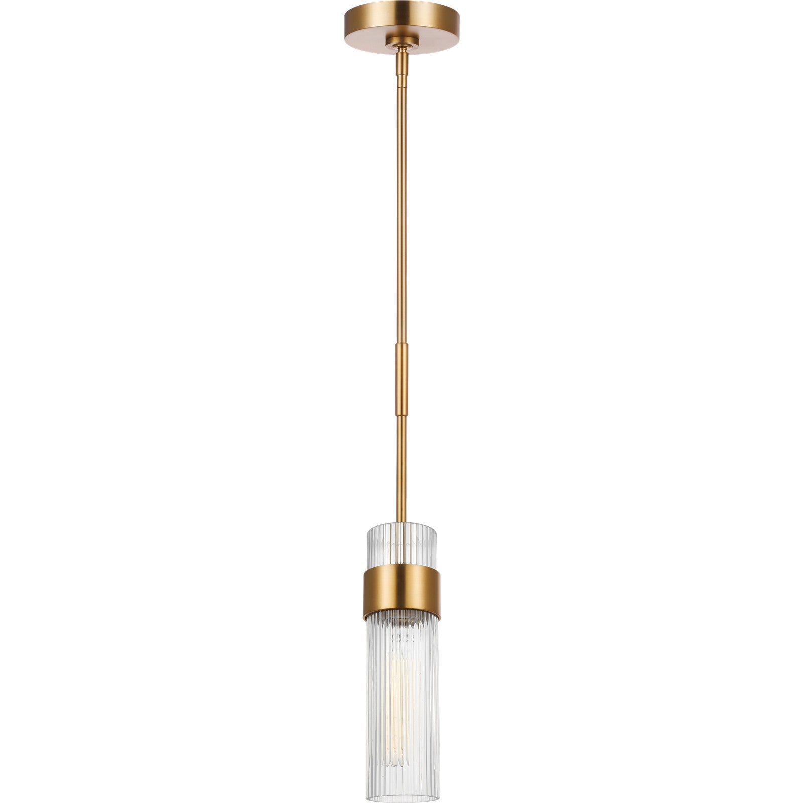 Geneva Medium Pendant in Burnished Brass - Visual Comfort Ceiling Lights