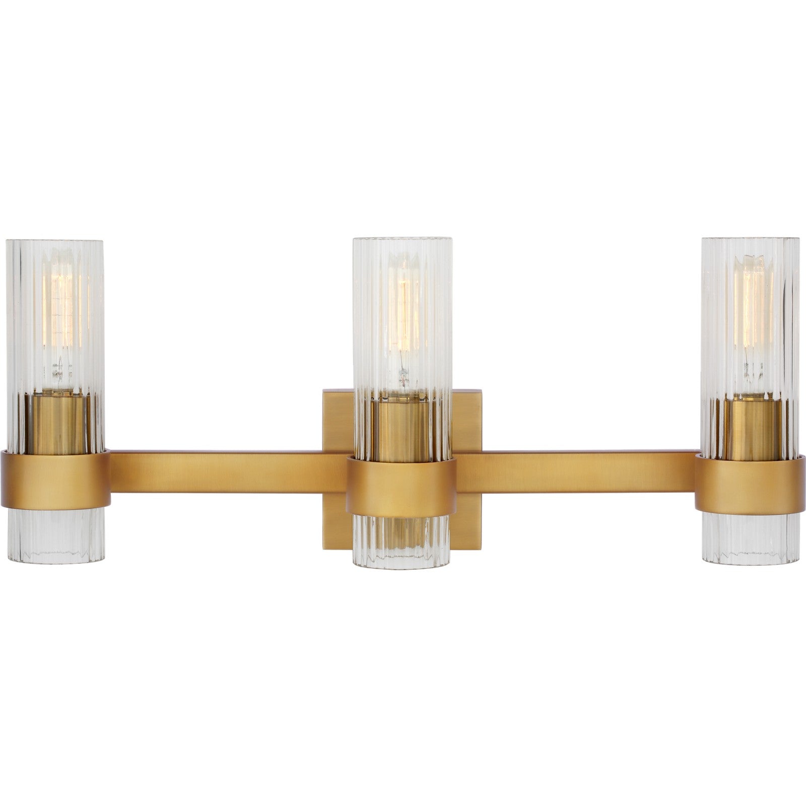 Geneva 3 - Light Vanity in Burnished Brass - Visual Comfort Wall Lights
