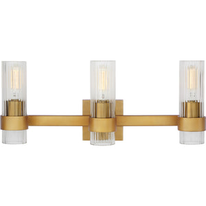Geneva 3 - Light Vanity in Burnished Brass - Visual Comfort Wall Lights