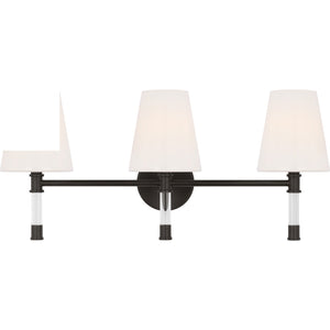 Hanover 3 - Light Vanity Burnished Brass - Visual Comfort Wall Lights