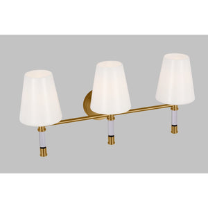 Hanover 3 - Light Vanity Burnished Brass - Visual Comfort Wall Lights