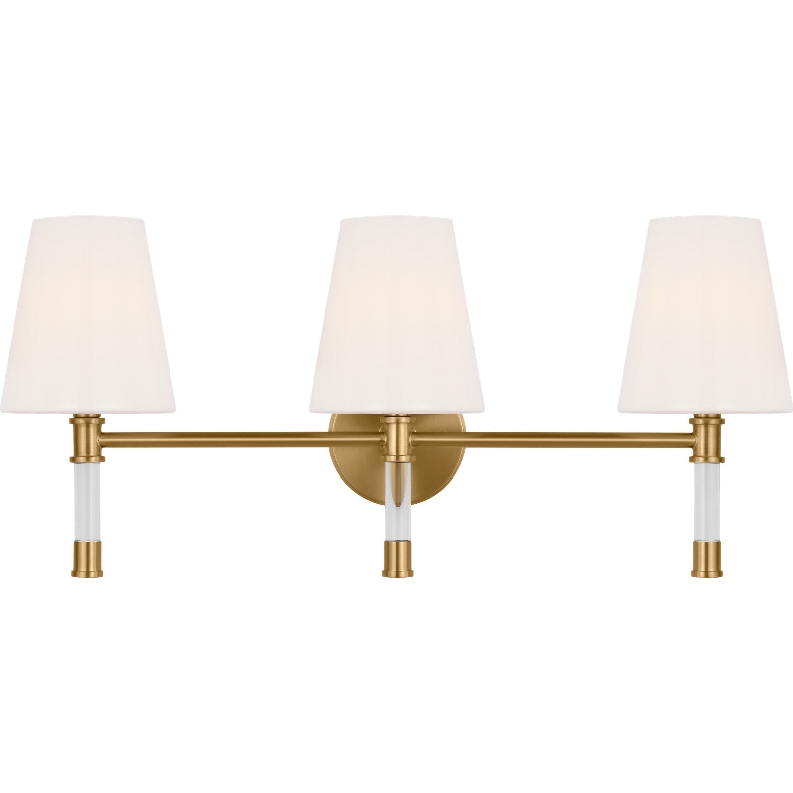 Hanover 3 - Light Vanity Burnished Brass - Visual Comfort Wall Lights