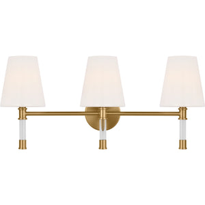 Hanover 3 - Light Vanity Burnished Brass - Visual Comfort Wall Lights