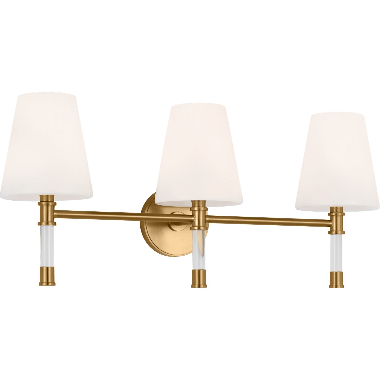 Hanover 3 - Light Vanity Burnished Brass - Visual Comfort Wall Lights