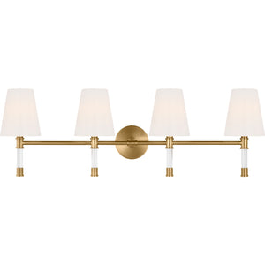 Hanover 4 - Light Vanity Burnished Brass - Visual Comfort Wall Lights