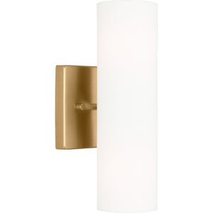 Capalino Medium Double Sconce Satin Brass - Visual Comfort Wall Lights