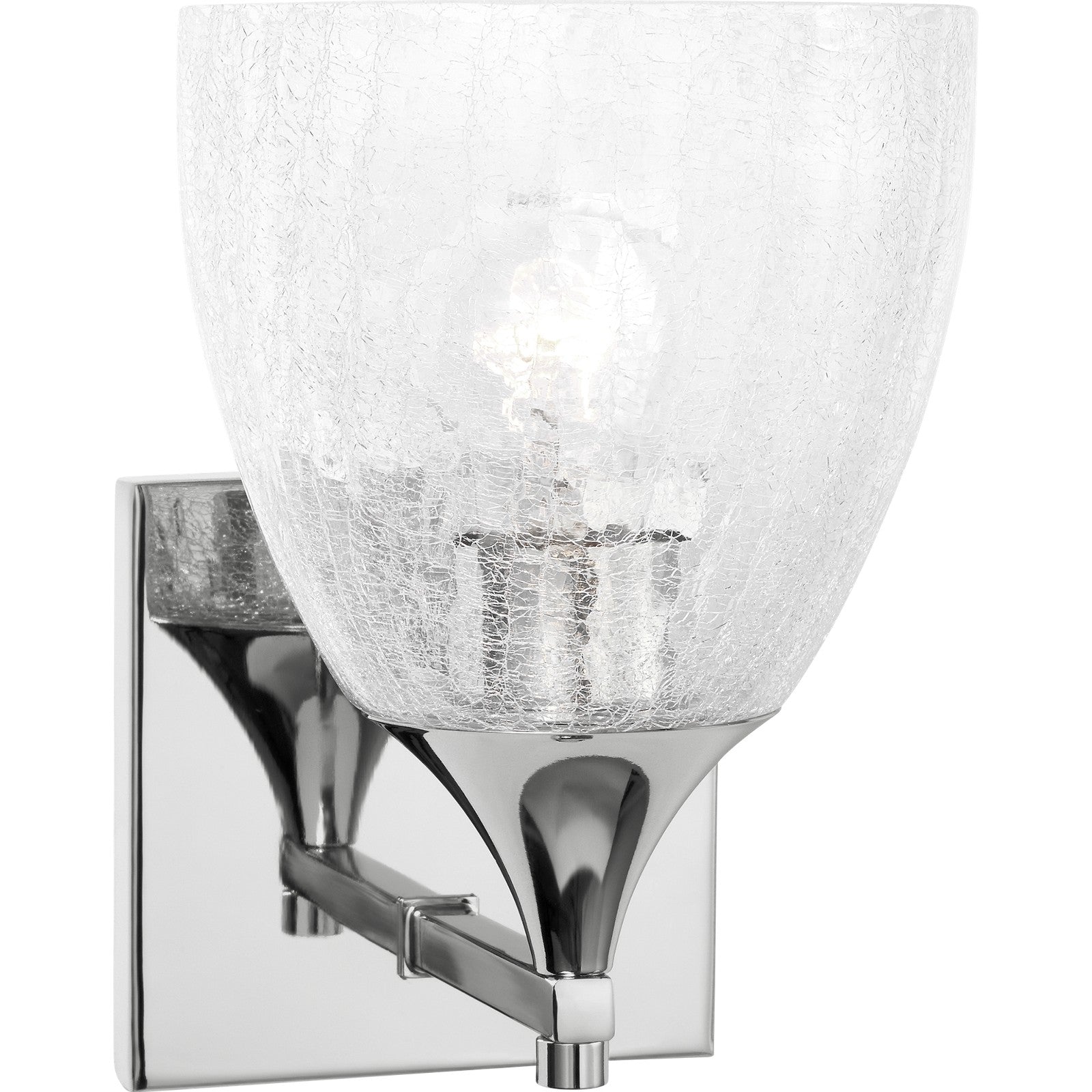 Toffino 1-Light Bath Sconce in Chrome with Milk Glass