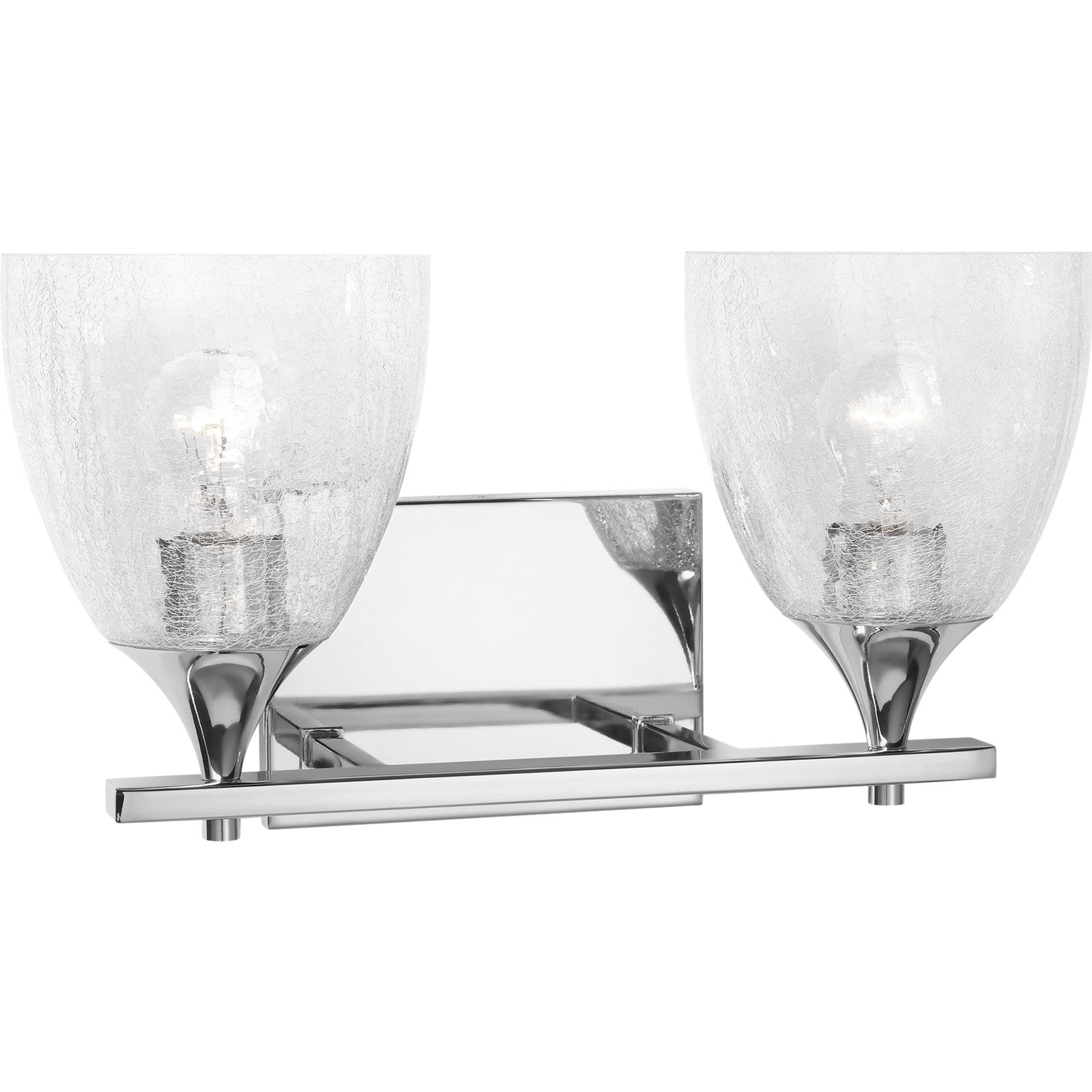 Toffino 2-Light Bath Sconce in Brushed Steel with Milk Glass