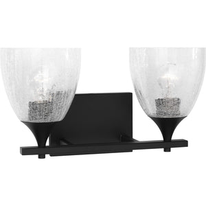 Toffino 2-Light Bath Sconce in Brushed Steel with Milk Glass