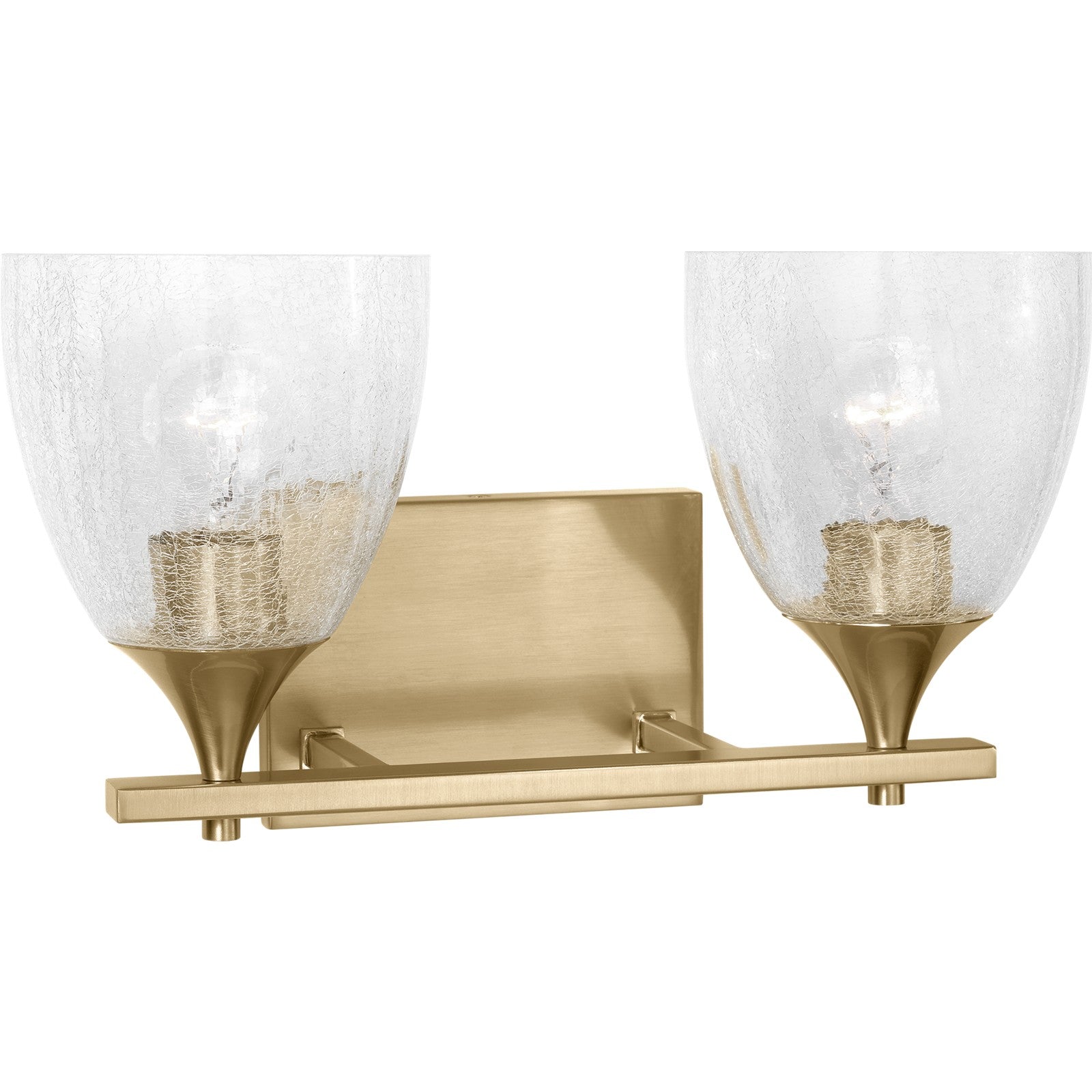 Toffino 2-Light Bath Sconce in Brushed Steel with Milk Glass