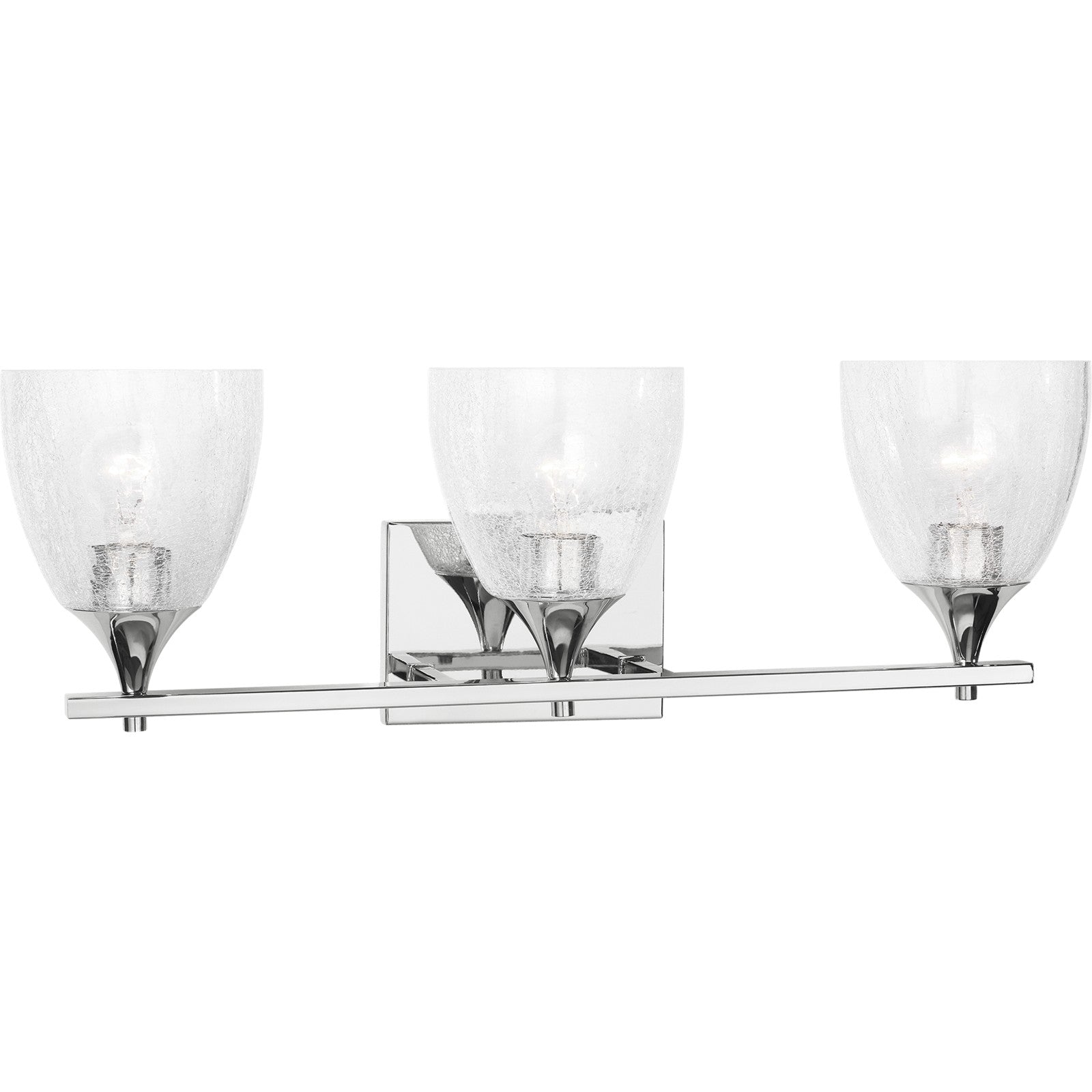 Toffino 3-Light Bath Sconce in Brushed Steel with Milk Glass