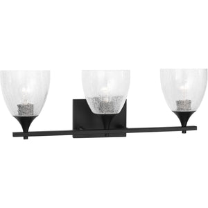 Toffino 3-Light Bath Sconce in Brushed Steel with Milk Glass