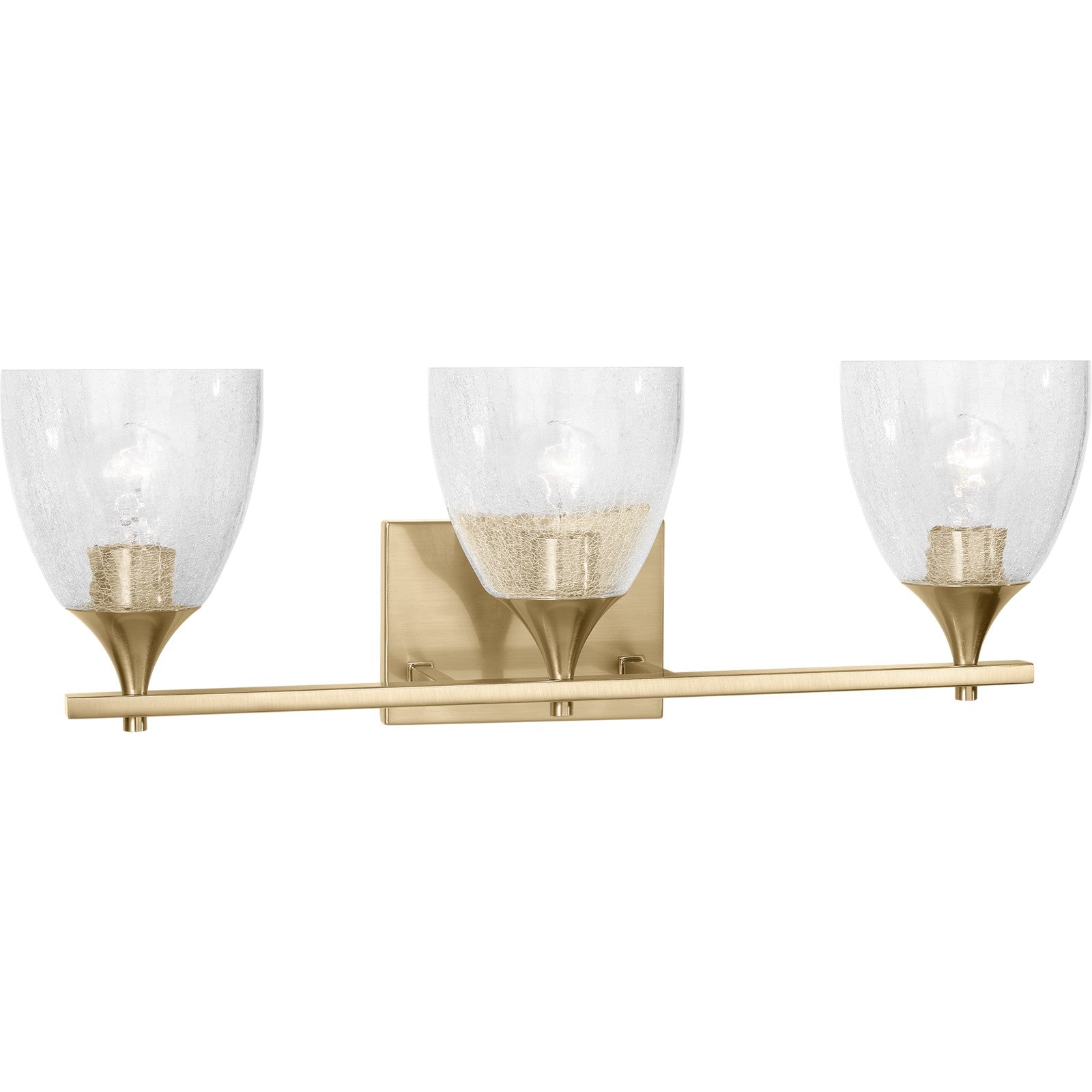 Toffino 3-Light Bath Sconce in Brushed Steel with Milk Glass