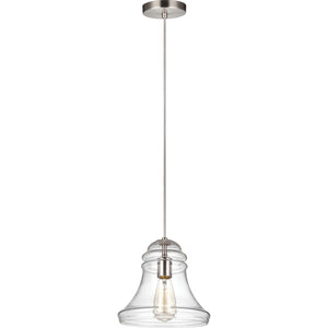 Doyle One Light Mini-Pendant in Satin Nickel - Visual Comfort Ceiling Lights