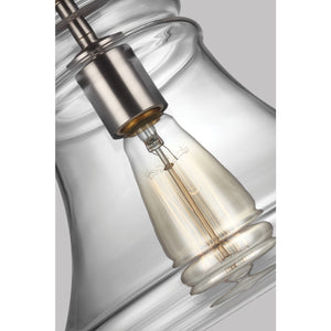 Doyle One Light Mini-Pendant in Satin Nickel - Visual Comfort Ceiling Lights