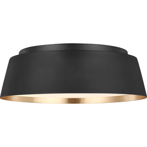 Asher Medium Flush Mount Midnight Black - Visual Comfort Ceiling Lights