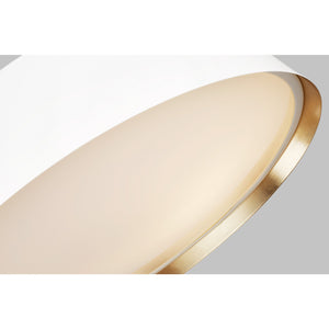 Asher Large Flush Mount Matte White - Visual Comfort Ceiling Lights
