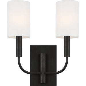 Brianna Double Sconce Burnished Brass - Visual Comfort Wall Lights