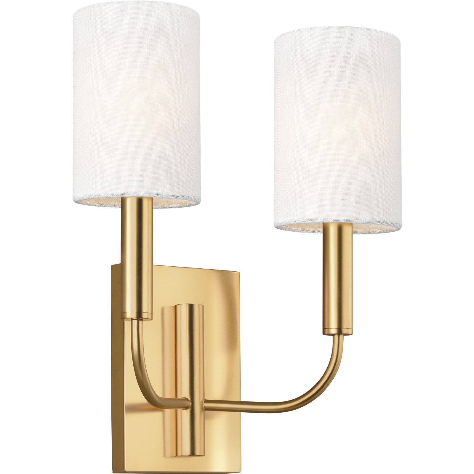 Brianna Double Sconce Burnished Brass - Visual Comfort Wall Lights