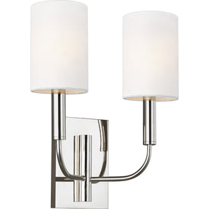 Brianna Double Sconce Burnished Brass - Visual Comfort Wall Lights