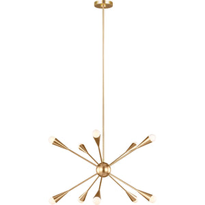 Jax Medium Chandelier Burnished Brass - Visual Comfort Ceiling Lights