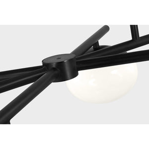 Lune Large Linear Chandelier Aged Iron - Visual Comfort Ceiling Lights