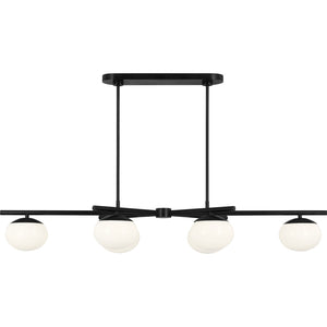 Lune Large Linear Chandelier Aged Iron - Visual Comfort Ceiling Lights
