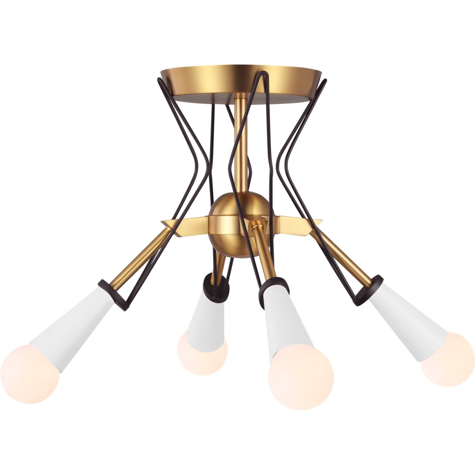 Piro Flush Mount Burnished Brass - Visual Comfort Ceiling Lights