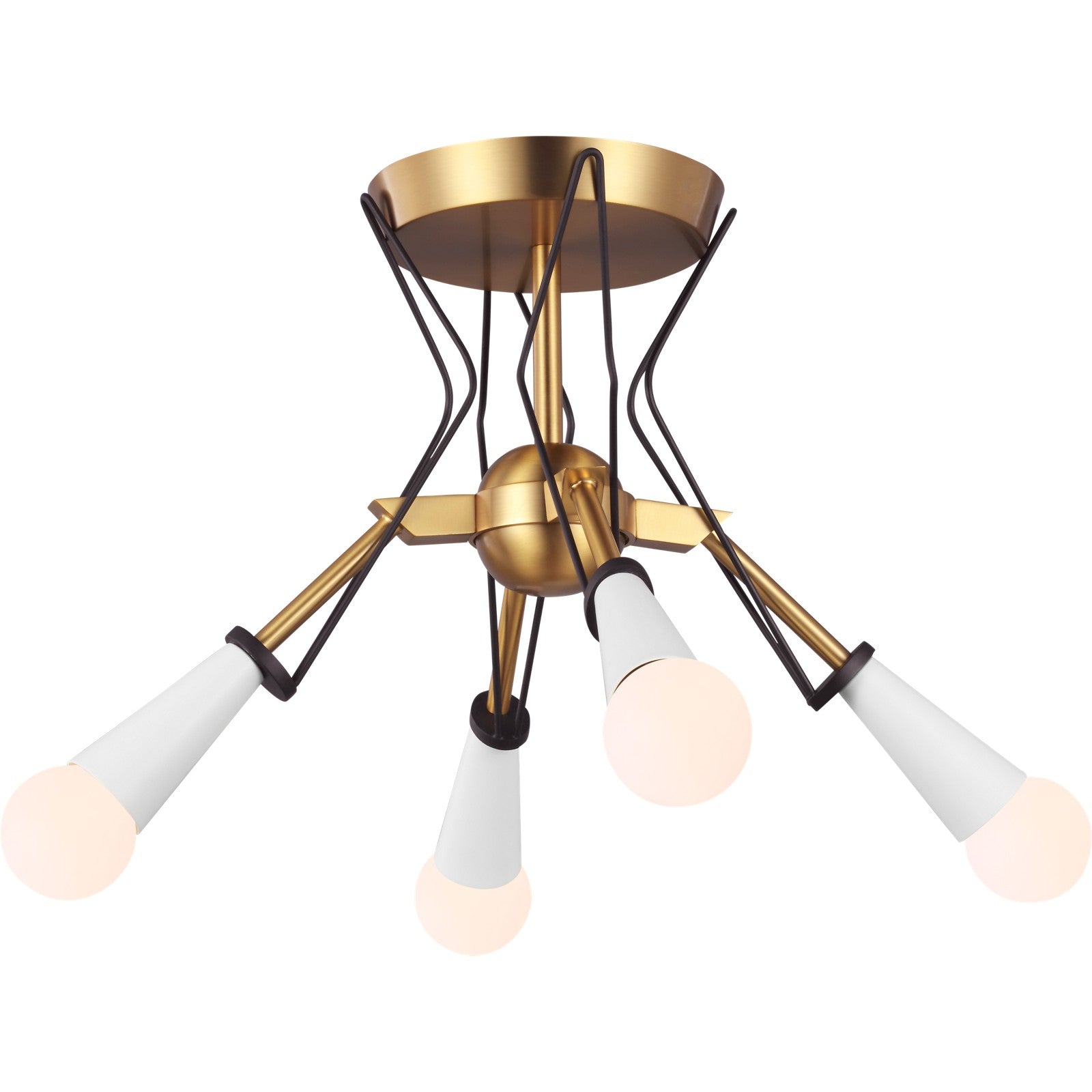 Piro Flush Mount Burnished Brass - Visual Comfort Ceiling Lights