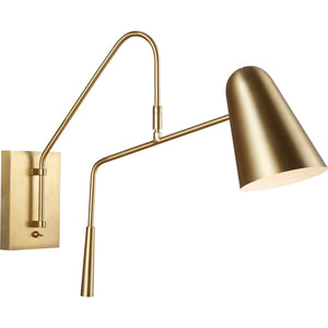 Simon Task Sconce Burnished Brass - Visual Comfort Wall Lights